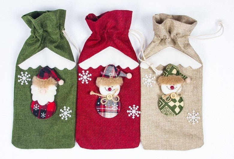 Christmas Decorations Christmas Wine Bottle Socks - Whimsy Print