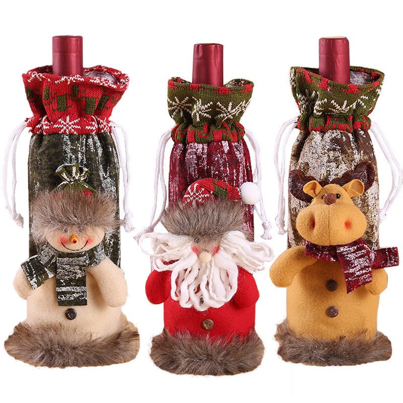 Christmas Decorations Christmas Wine Bottle Socks - Whimsy Print