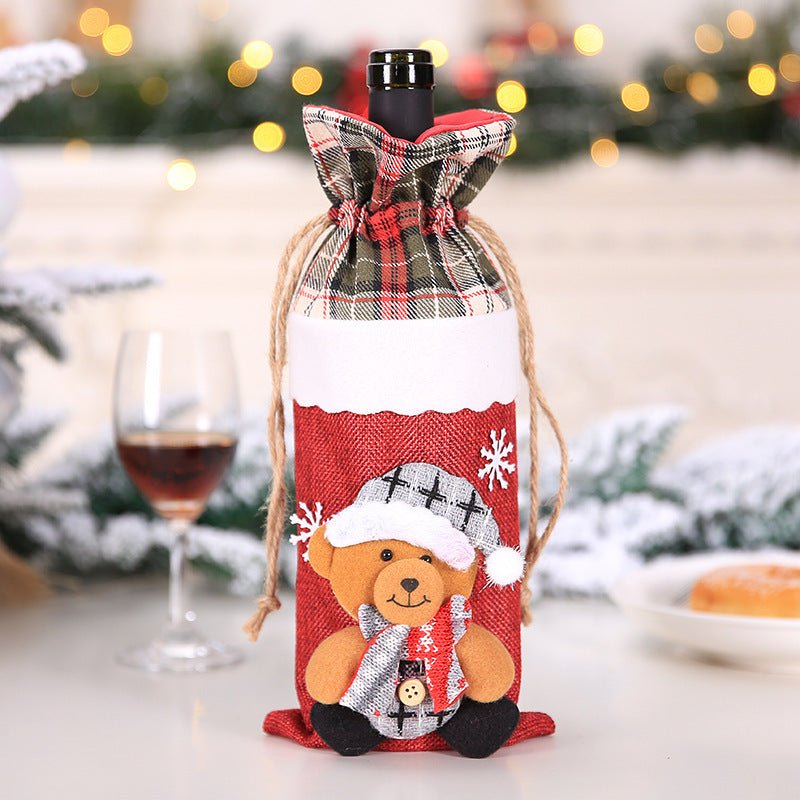 Christmas Decorations Christmas Wine Bottle Socks - Whimsy Print
