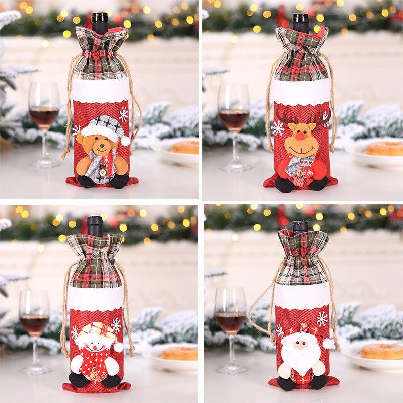 Christmas Decorations Christmas Wine Bottle Socks - Whimsy Print