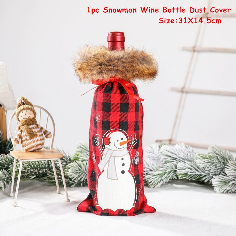 Christmas Decorations Christmas Wine Bottle Socks - Whimsy Print