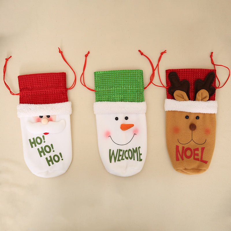 Christmas Decorations Christmas Wine Bottle Socks - Whimsy Print