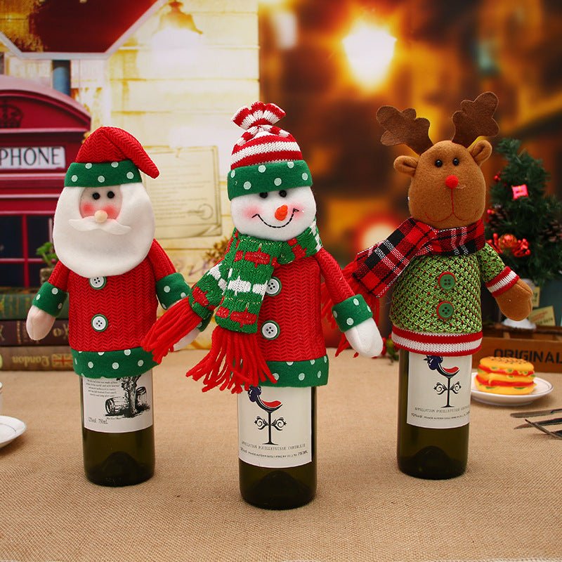 Christmas Decorations Christmas Wine Bottle Socks - Whimsy Print