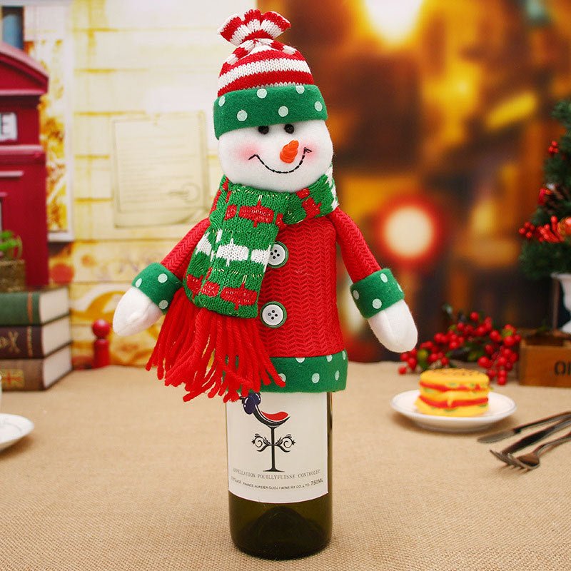 Christmas Decorations Christmas Wine Bottle Socks - Whimsy Print