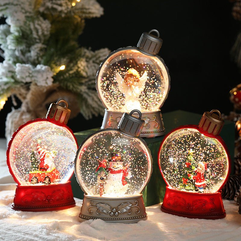 Christmas Holiday Decorations Luminous Simulation Flat Light LED Decoration Scene Layout Flame Light Home Decor - Whimsy Print
