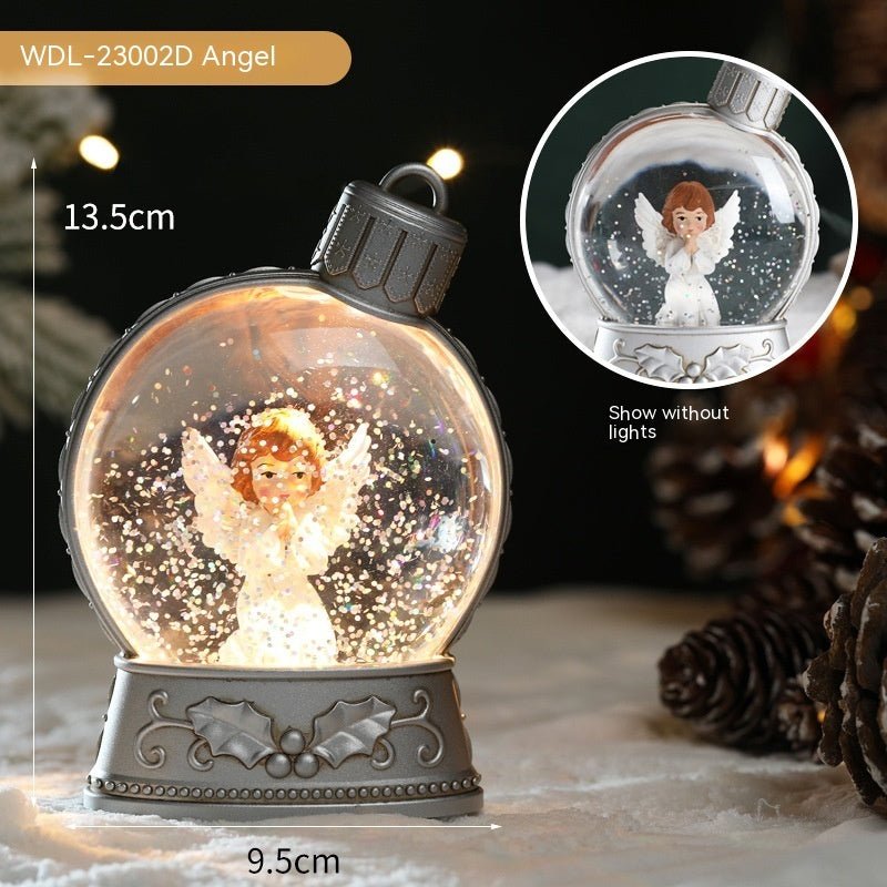 Christmas Holiday Decorations Luminous Simulation Flat Light LED Decoration Scene Layout Flame Light Home Decor - Whimsy Print