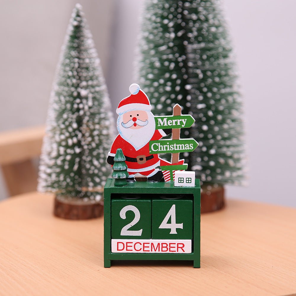 Christmas wooden calendar decorations - Whimsy Print
