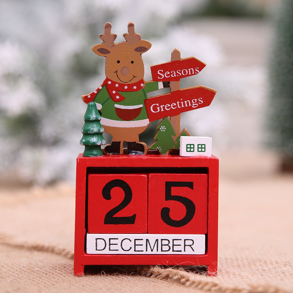 Christmas wooden calendar decorations - Whimsy Print