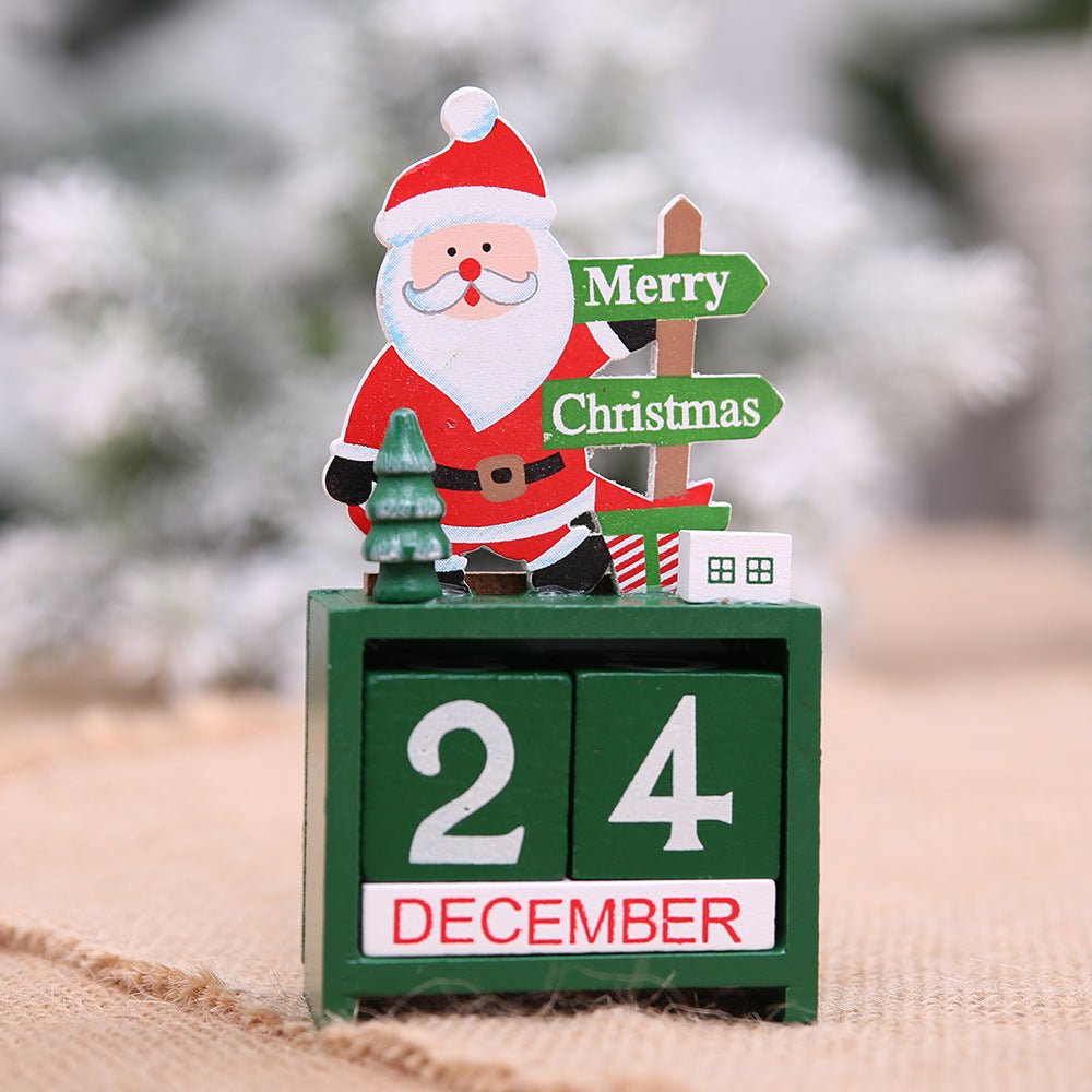 Christmas wooden calendar decorations - Whimsy Print
