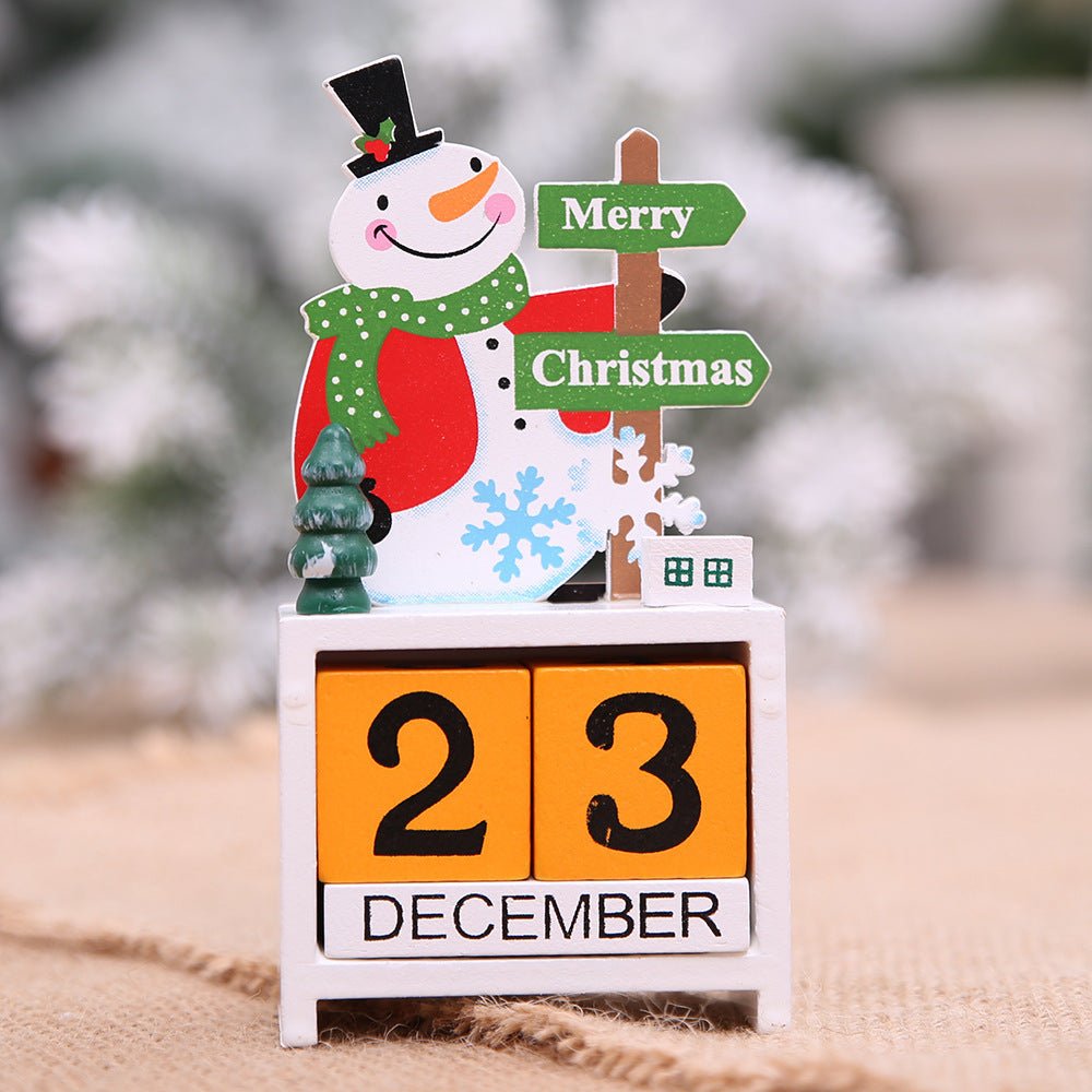 Christmas wooden calendar decorations - Whimsy Print