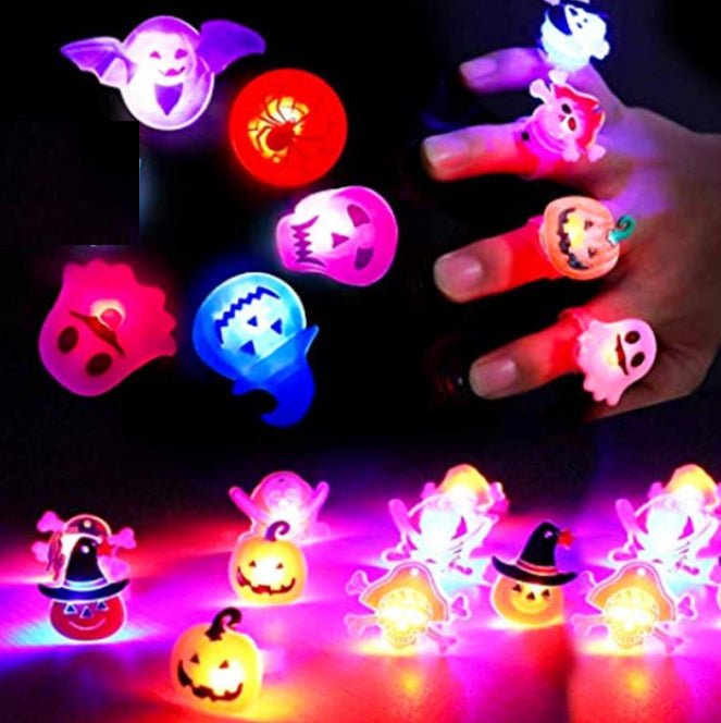 Halloween Decorations Halloween Glowing Brooch Ring - Whimsy Print
